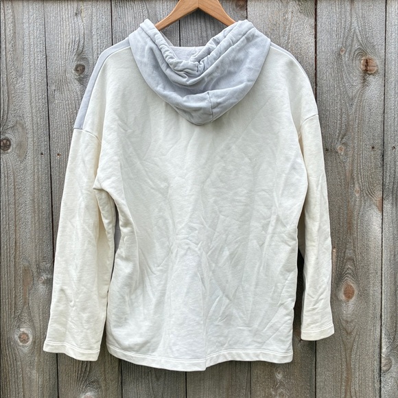 Outdoor Voices Soft Cotton Oversized Hoodie- dove/ bone - Picture 3 of 9